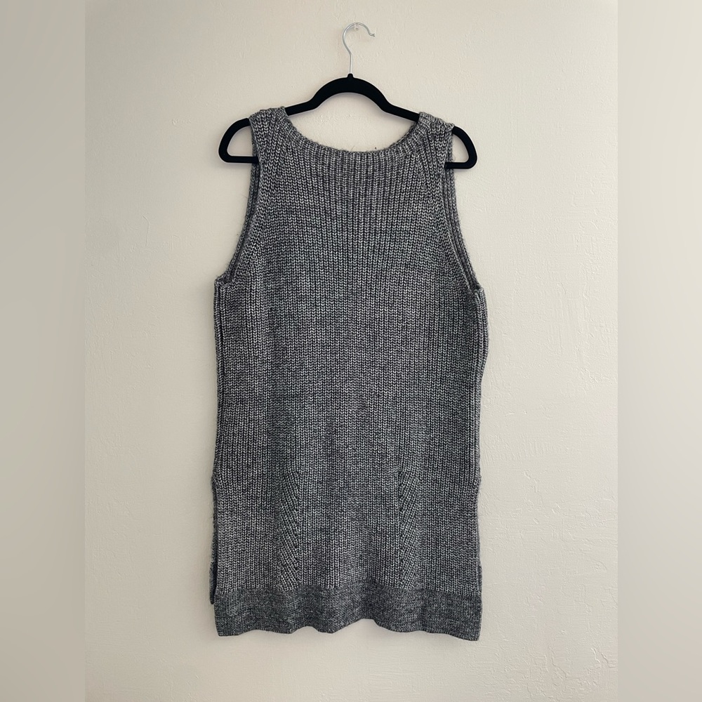 Marled Sweater Vest Dress with Side Slit NWOT